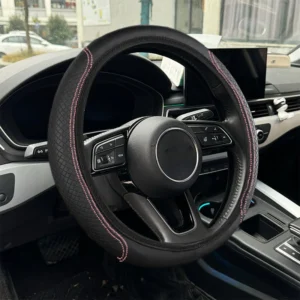 Carbon Fiber Leather Car Steering Wheel Cover Antislip Accessories For Chevrolet 2001-2025